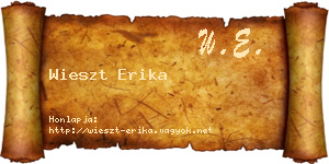 Wieszt Erika névjegykártya