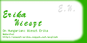 erika wieszt business card